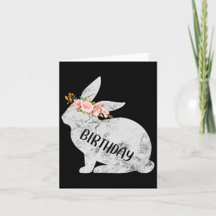 Verjaardag Bunny Matching Family Floral Bunny Koni Kaart