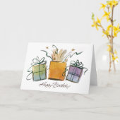 Verjaardag Cadeau Kaart (Gele Bloem)