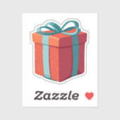 Verjaardag Cadeau met blauw Bow Sticker (Vel)