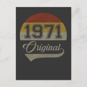 Verjaardag cadeau origineel 1971 man vrouw 50 jaar briefkaart