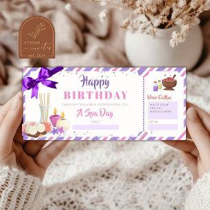 Verjaardag cadeaubon voor een dag in de spa