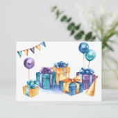 Verjaardag Cadeaus Horizontaal Wenskaart Kaart (Staand voorkant)