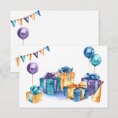 Verjaardag Cadeaus Horizontaal Wenskaart Kaart (Voorkant / Achterkant)