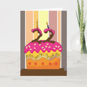 verjaardag - cake met kaarsen 22 - 22ste kaart