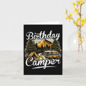 Verjaardag Camper Camping Kaart (Gele Bloem)