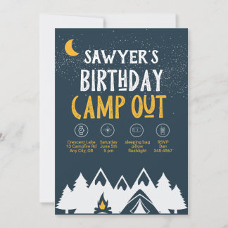 Verjaardag Campout Uitnodiging