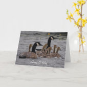 Verjaardag - Canadese Ganzen Kaart (Gele Bloem)