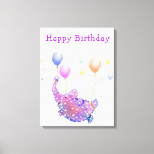 Verjaardag Canvasprint Cadeau Grappige Vliegende O Canvas Afdruk
