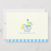 Verjaardag Carousel Ponies Kaart (Achterkant)