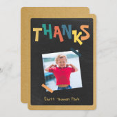 Verjaardag Cartoon Bedankt Schoolbord Foto (Voorkant / Achterkant)