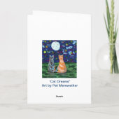 Verjaardag Cat Dream wensen Kaart (Achterkant)