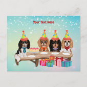 Verjaardag Cavalier King Charles Spaniel Briefkaart (Voorkant)