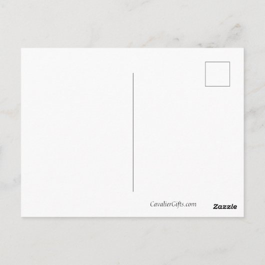 Verjaardag Cavalier King Charles Spaniel Briefkaart (Achterkant)