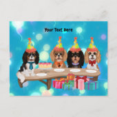 Verjaardag Cavalier King Charles Spaniel Briefkaart (Voorkant)