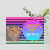 Verjaardag cavia, Reto 80s Kaart (Staand voorkant)