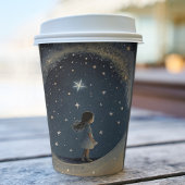 Verjaardag Celestial Star Waterverf Meisje Modern Papieren Bekers
