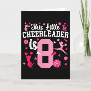 Verjaardag Cheerleading Meisje Acht Jaar Oud Chee Kaart