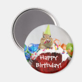 Verjaardag Chipmunk Magneet (Voorkant / Achterkant)