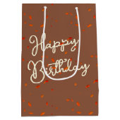 Verjaardag Chipmunk met Herfsthart Medium Cadeauzakje (Achterkant)