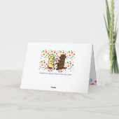 Verjaardag Chocolade Lab en Yellow Lab Kaart (Achterkant)