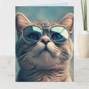 VERJAARDAG COOL CAT ZONNEBRIL WENSKAART KAART