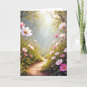 Verjaardag Cosmos Flower Garden Kaart