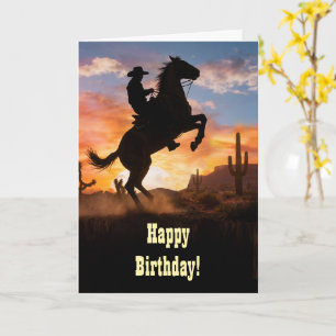 Verjaardag Country Western Cowboy Inspirerend Rijd Kaart