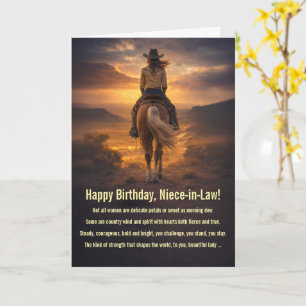 Verjaardag Cowgirl Geest Landelijk voor Niece in L Kaart