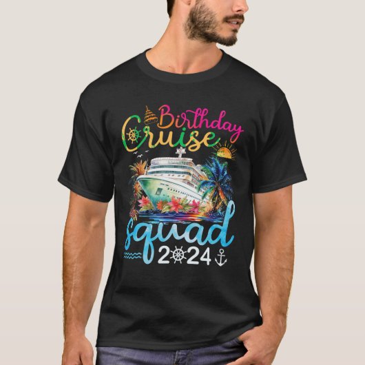 Verjaardag Cruise Squad 2024 Cruise Verjaardagsfee T-shirt (Voorkant)