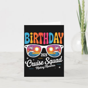 Verjaardag cruise squad bemanning familie vakantie kaart