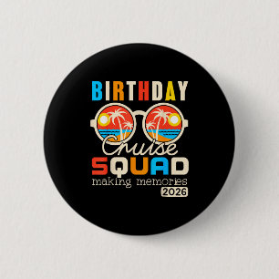 Verjaardag cruise squad bemanning familie vakantie ronde button 5,7 cm