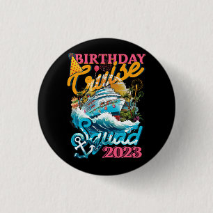 Verjaardag Cruise Squad Cruiseschip Verjaardagsfee Ronde Button 3,2 Cm