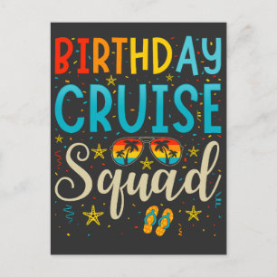 Verjaardag Cruise Squad Cruising Vakantie Briefkaart