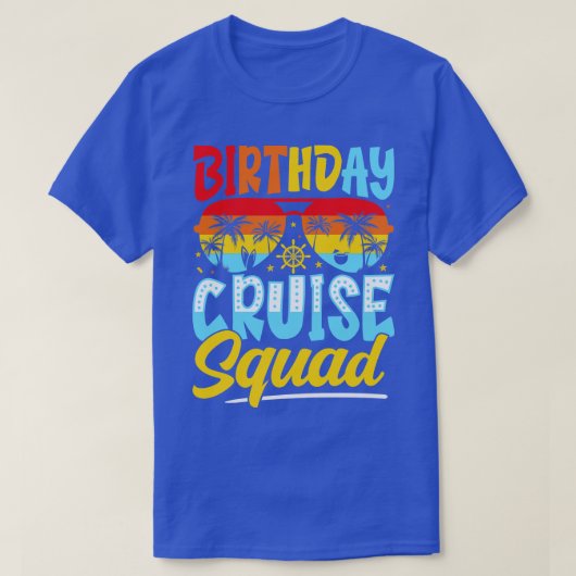 Verjaardag cruise squad t-shirt (Design voorkant)