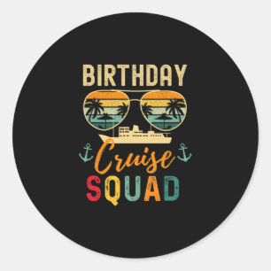 Verjaardag Cruise T-shirts 2025 Squad Familie Vaka Ronde Sticker