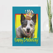 Verjaardag Cupcake - Australian Cattle Dog Kaart (Voorkant)