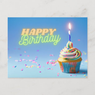 Verjaardag Cupcake Briefkaart
