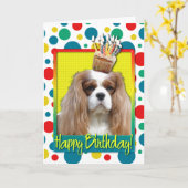 Verjaardag Cupcake - Cavalier - Blenheim Kaart (Gele Bloem)