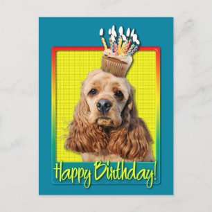 Verjaardag Cupcake - Cocker Spaniel Briefkaart