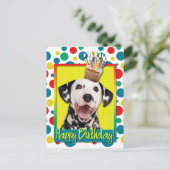 Verjaardag Cupcake - Dalmatisch Briefkaart (Staand voorkant)