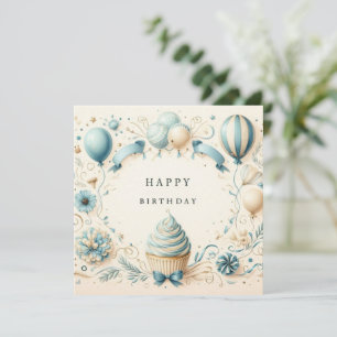 verjaardag cupcake kaart