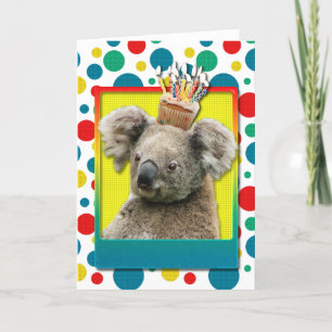 Verjaardag Cupcake - Koala Kaart