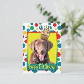 Verjaardag Cupcake - Labrador - Chocolade Briefkaart (Staand voorkant)