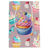 Verjaardag Cupcake Party Medium Cadeauzakje (Voorkant)
