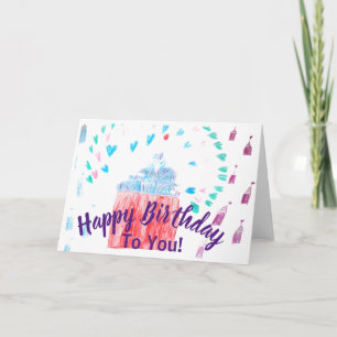Verjaardag - Cupcake Surprise - Blank - Matte Kaart