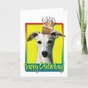 Verjaardag Cupcake - Whippet Kaart