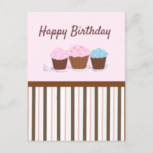 Verjaardag Cupcakes Postkaart