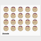 Verjaardag Custom Waterverf Druivencluster Ronde Sticker (Vel)