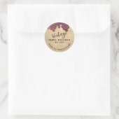 Verjaardag Custom Waterverf Druivencluster Ronde Sticker (Tas)