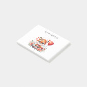Verjaardag Cute Fox Piloot Post-it® Notes (Schuin)